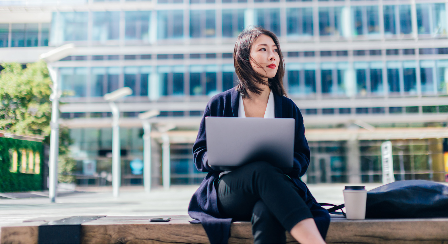woman working on laptop