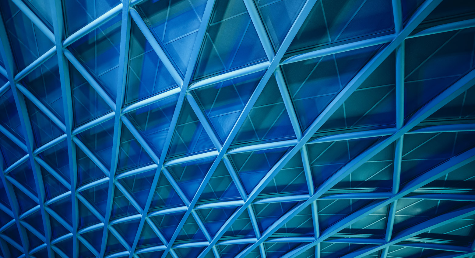 Blue structural lines