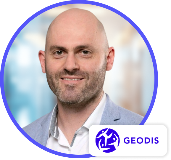 Headshot of Delio Amato who is Group Chief Architect Officer at Geodis.