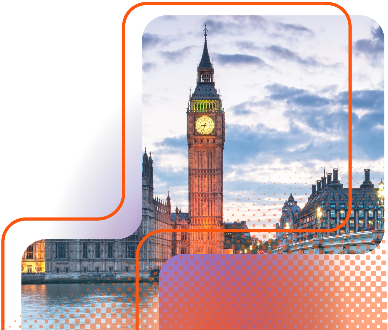 View of Big Ben in London.